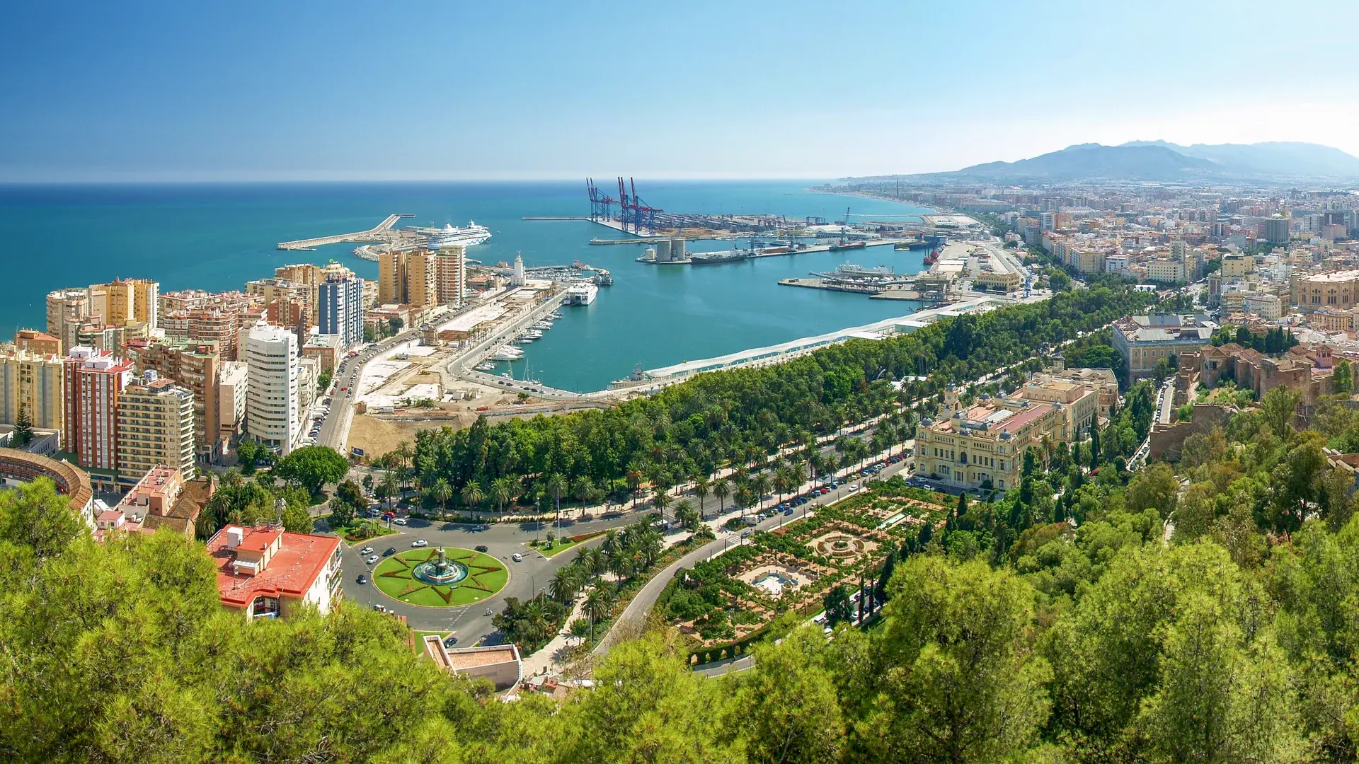 Málaga şehir manzarası